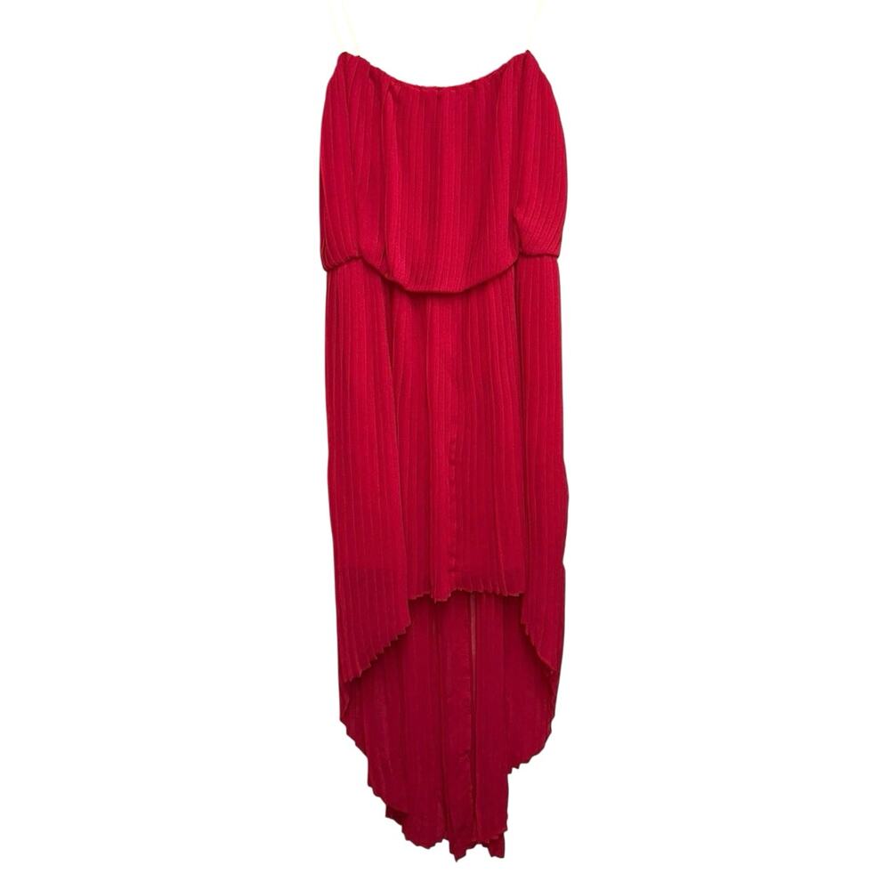 NWT BCBGeneration Lollipop Strapless High Low Medium Pink Chiffon Party Dress